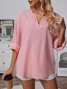 INAWLY Women's V-Neck Long Sleeve Casual Blouse