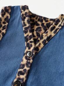 Young Girl New Autumn Winter Thermal Lined Denim Vest Jacket
