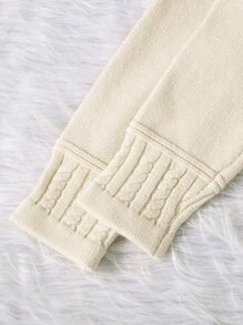 SHEIN Soft Casual Pink Cardigan Sweater Set For Baby Girls