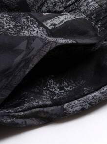 ROMWE MEN Street Life Men's Branch & Number Printed Hoodie Sweatshirt And Relaxed Fit Pants Suit Tracksuit - Multicolor - View 6