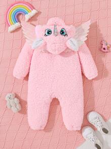 جمبسوت رضع يخرج منها مؤخرة مبطنة بتصميم وحيد القرن للبنات، بموضوع عيد الميلاد - متعدد الألوان - مشاهدة 2