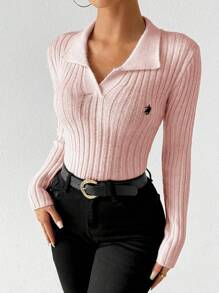 Chiquease Women's Long Sleeve Elegant Fitted Knight Pattern Knit Sweater