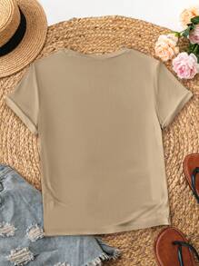 INAWLY Camiseta casual de mujer de manga corta con cuello redondo, estampado de letra de corazón de diamantes de verano