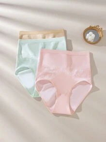 Snug Zone 3 件装 女士无缝多色束腰塑身内裤 - 彩色 - 查看 8