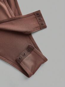 SHEIN EZwear 3 件套大码休闲简约高领长袖紧身衣，适合秋冬季 - 彩色 - 查看 8