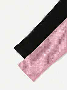 Easithlete 纯色高腰简约运动紧身裤，休闲日常穿着两件套瑜伽女裤