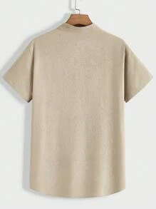 Manfinity BRENVOR Men's Solid Color Shirt And Pants Set, Cozy Outfits