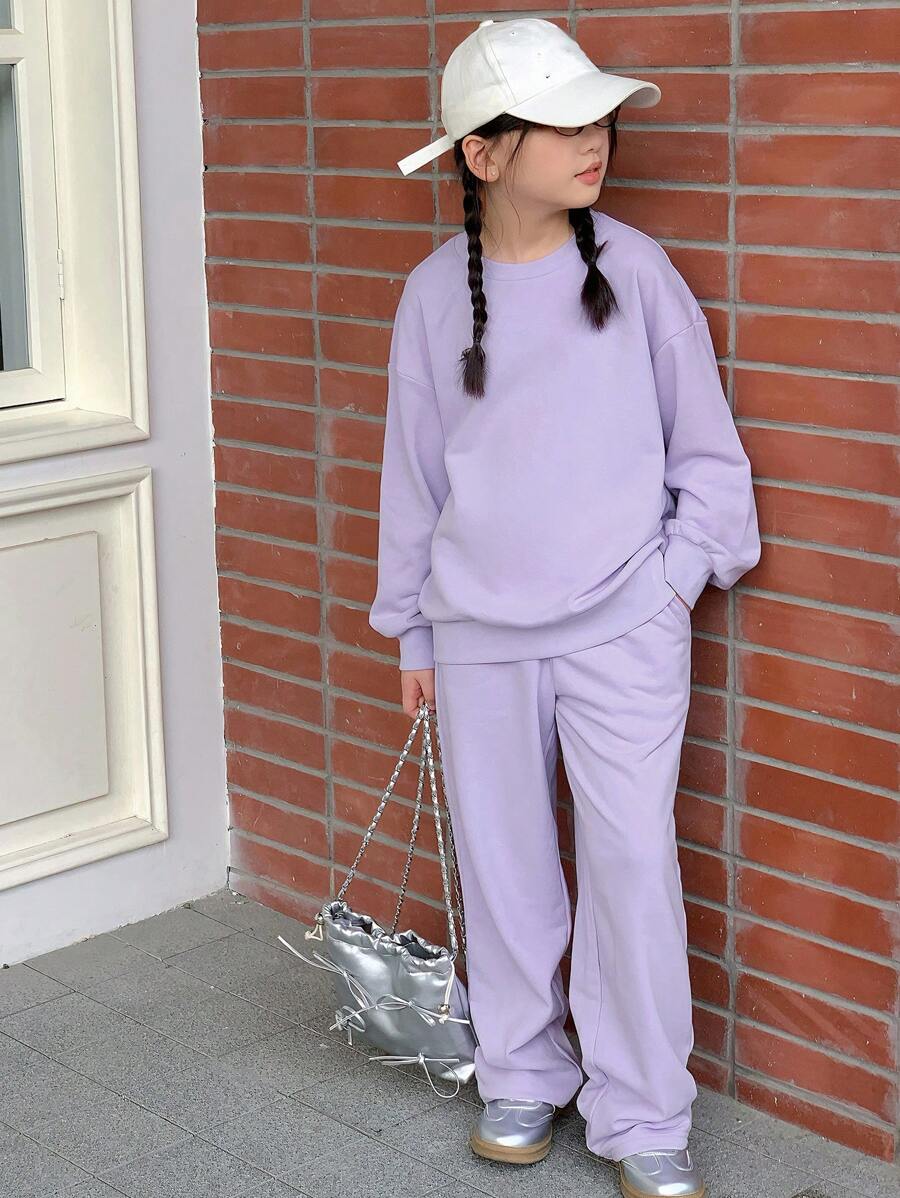 DAZY Tween Girl Fall 2pcs Outfit For Girls, Solid Color,Back To School Clothes