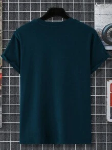 SHEIN Manfinity Hypemode Men's Casual Tie Dye Letter Print Short Sleeve T-Shirt, Random Tie-Dye - Multicolor - View 2