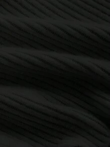 SHEIN MOD 女式杏色 V 领喇叭袖 T 恤、秋季服装、服装、早午餐女装、修身 T 恤、长袖女式上衣、单身女郎、狂欢节服装、早午餐女装、秋季服装长袖女士、外出服装 - 黑色 - 查看 4