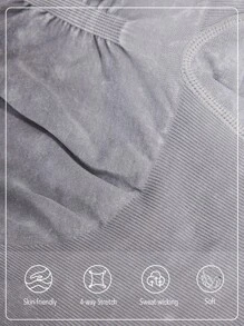 Innovista 无缝迷彩印花运动紧身裤，大腿瘦身压缩瑜伽裤塑身健身紧身裤，健身，日常休闲和瑜伽健身，收腹和提臀，秋季，冬季，瑜伽 - 灰色 - 查看 3