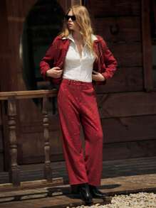 Maija Camisa blanca casual de botones con mangas abombadas de larga duración, otoño - Blanco - Ver 9