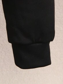 SHEIN Conjunto casual de 2 piezas: Chaqueta con capucha acolchada esponjosa y pantalones de cintura elástica para niño pequeño