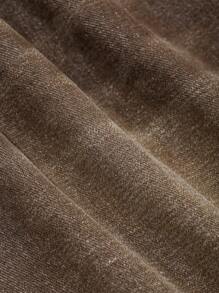 DAZY 男士宽松纯色休闲阔腿牛仔裤，秋季，返校服装 - 棕色 - 查看 9