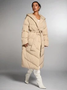SHEIN BAE Women's Thickened Warm Coat, Soft And Cozy, Suitable For Thanksgiving, Halloween, And Holiday Wear, Winter Clothes