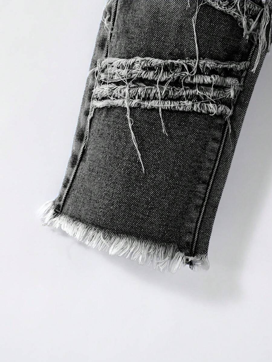 SHEIN Young Boy Casual Fashion Boys Clothes Comfortable Baggy Black