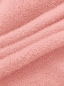 Franclia Women's Casual Solid Color Turtleneck Fleece Sweater, Autumn/Winter,Long Sleeve Tops Knit Pullover Fall Outfit