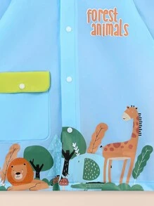 Kids' Cute Animal Print Waterproof Raincoats Outdoor Hiking School Rain Jacket