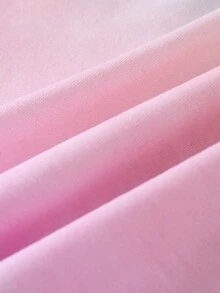 Strawberry Shortcake X SHEIN Kleine Mädchen 2 Stücke/Set Enges Langarm T-Shirt mit Batik-Muster, Erdbeermotiv und Schleife Rundhalsausschnitt