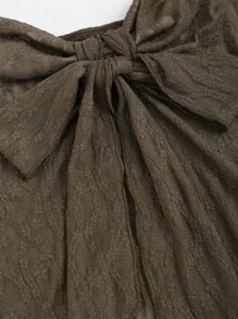 Sweetra Women's Solid Color Front Knot Asymmetric Hem Halter Neck Tank Top Y2K - Dark Green - View 3