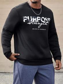 Manfinity Homme XL Men's Street Style Camouflage Logo Printed Black Pullover Hoodie, Spring Autumn - Black - View 5