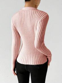 Chiquease Women's Long Sleeve Elegant Fitted Knight Pattern Knit Sweater