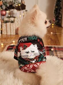 PETSIN 1 Pc Christmas Cat Print Sweatshirt For Dogs & Cats - Multicolor - View 1