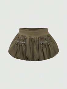 【Anyone more】Posen Wash Grunge Mini Skirt Jaelynn Grommet Detail Mini Skirt - Dark Wash | Fashion Nova