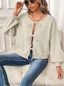 Chiquease Short Tie Knot Loose Dolman Cardigan For Women Fall Winter Cloth For Women