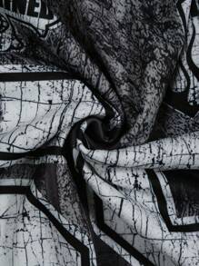 ROMWE MEN Street Life Men's Branch & Number Printed Hoodie Sweatshirt And Relaxed Fit Pants Suit Tracksuit - Multicolor - View 7