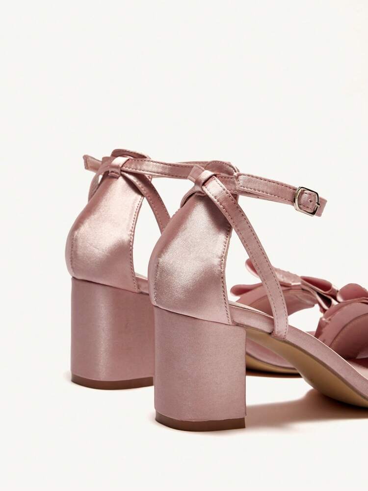 CUCCOO CHICEST Square Toe Crystal Embellished Chunky Heel Comfortable Daily & Party Women High Heel Sandals Valentine Day