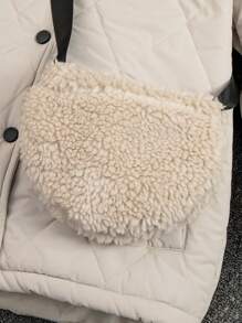 Tween Girl Padded Short Winter Casual Jacket With Bag - Beige - View 4