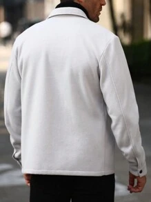 Manfinity Homme Men's Casual Solid Color Jacket, Autumn