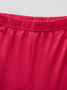 Young Girl Casual Flare Leg Pants, Suitable For Spring And Autumn - Red - View 4