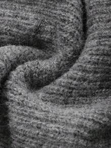 DAZY Women's Casual Solid Color Drop Shoulder Loose Hooded Cardigan With Drawstring Waist,Fall Clothes - Grey - View 7