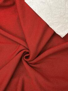 SHEIN LUNE 大码女式红色长袖合身纽扣针织开衫，百搭休闲西式，适合冬季 - 紅色 - 查看 8