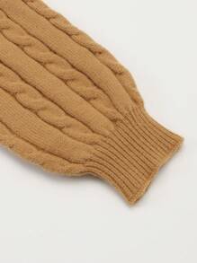 Tween 女童不对称下摆套头毛衣，时尚优雅的高领设计，适合秋冬季