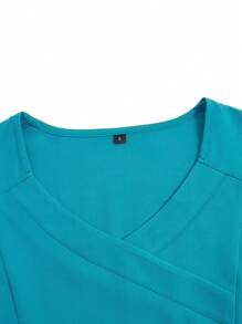 TaskEZ 纯色长袖手术服制服上衣