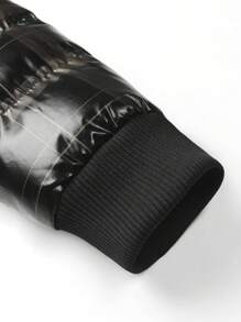 Chillumni Men's Plaid Drawstring Zip-Up Hooded Padded Coat - Brown - View 5