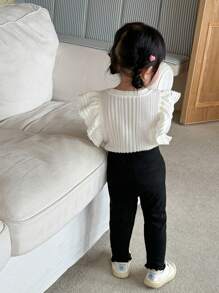 SHEIN Baby Mädchen Lässig Hose mit Multi-Blumen Dekor