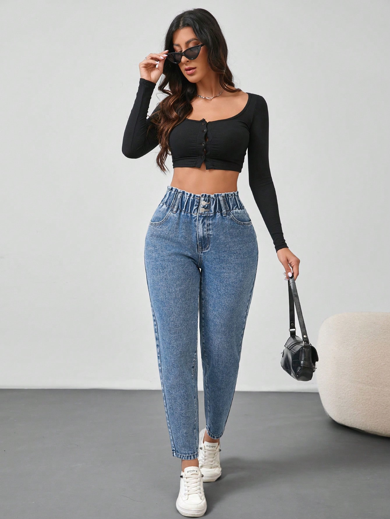 SHEIN Tall سروال جينز نسائي مناسب للاستعمال اليومي...