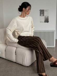 DAZY Winter Microfiber Fabric Simple Loungewear Set Pajama, Fall Clothes - White - View 3