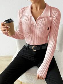 Chiquease Women's Long Sleeve Elegant Fitted Knight Pattern Knit Sweater