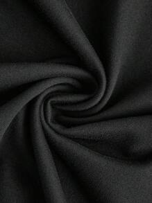 SHEIN LUNE 休闲宽松针织拼布条纹连帽卫衣连衣裙 - 彩色 - 查看 5