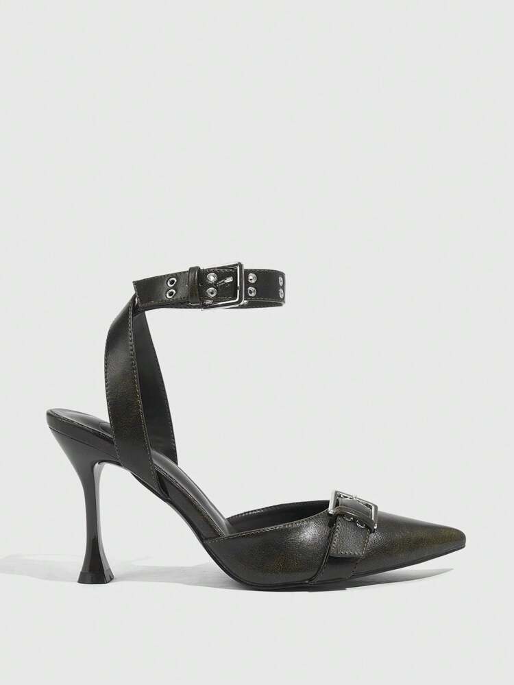 CUCCOO GRLICON Women's High Heel Sandals, Y2K Style, Punk Rock, Biker, Cool Girl, Suitable For Halloween, Christmas, Party