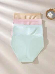 Snug Zone 3 件装 女士无缝多色束腰塑身内裤 - 彩色 - 查看 2