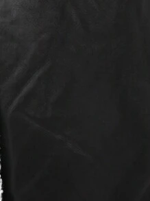 SHEIN EZwear Fashionable Thermal Lined Long Coat For Autumn/Winter - Black - View 13