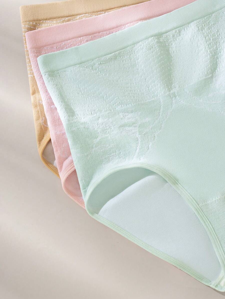 Snug Zone 3 件装 女士无缝多色束腰塑身内裤 - 彩色 - 查看 1