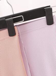 Baby Girls Multi-Piece Casual All-Match Leggings, Spring & Autumn New Ribbed Stretchable Versatile Long Pants - Multicolor - View 6