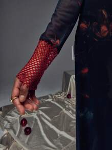 SHEIN Unity 女童欧式 V 领长袖连衣裙